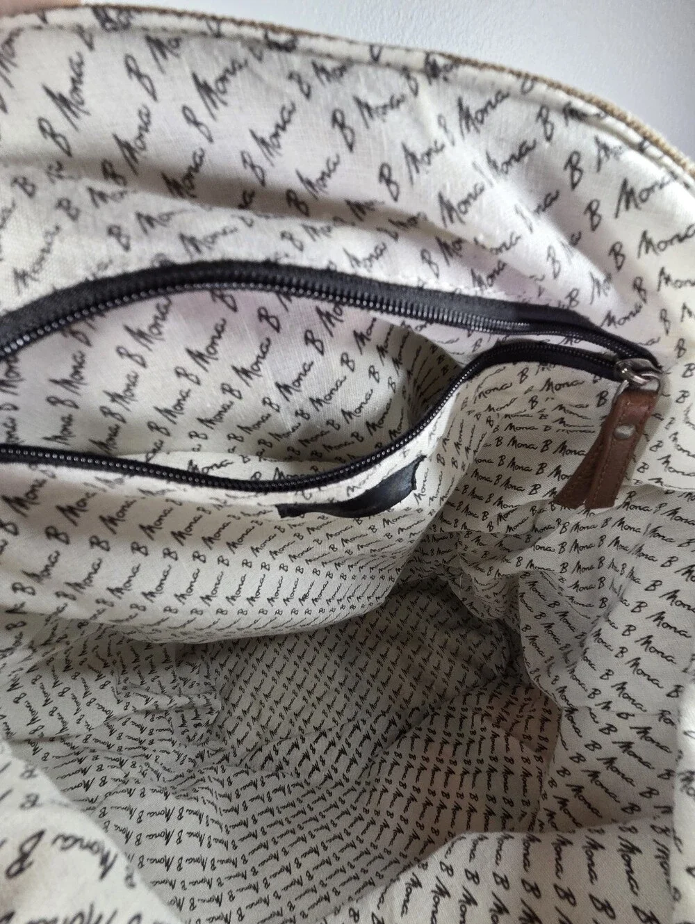 Mona B Canvas Military Tarp Sebastian Travel Backpack Distressed Pockets